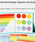 Hands-On Fraction Learning Kit With 103 Magnetic Fraction Tiles And Circles From One Half To One Twelfth displayed on stand