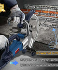 Straight Shooting 8800W Electric Concrete Saw And 270mm Circular Groove Chaser Rig featuring cutting reinforced concrete.