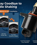 Bolt Right In Idle Air Control Valve Eliminating Rough Idles Fast And Keeping Your Engine Purring Smooth With Crisp Throttle Response For Daily Drives Compatible With Jeep Nissan Black Quality Replacement Part, showing before and after installation.