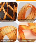 Beefy Heavy Duty Cargo Net for Hauling and Securing Gear, Tear Resistant Nylon, 3x3M Grid, 15cm Mesh detail on orange webbing