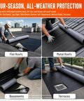 Real Deal Self Adhesive EPDM Rubber Roofing Membrane For Flat Roofs 53 Mil Thick 39 In Wide By 16 Ft Long on various surfaces.