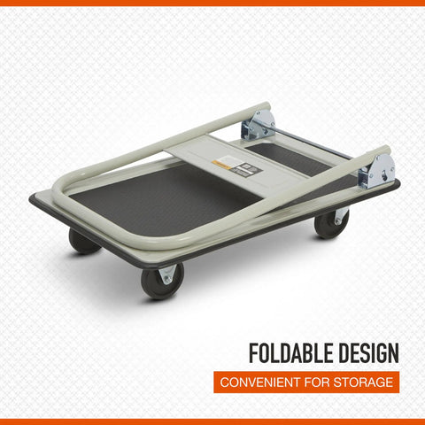 Beefy Folding Platform Truck With 330 Lb Capacity, 29 In Long By 19 In Wide Platform, foldable design for easy storage