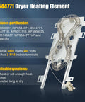 Dryer Heating Element Upgrade Kit With 3392519 Thermal Fuse 279973 Thermostat And 279816 Element 8544771