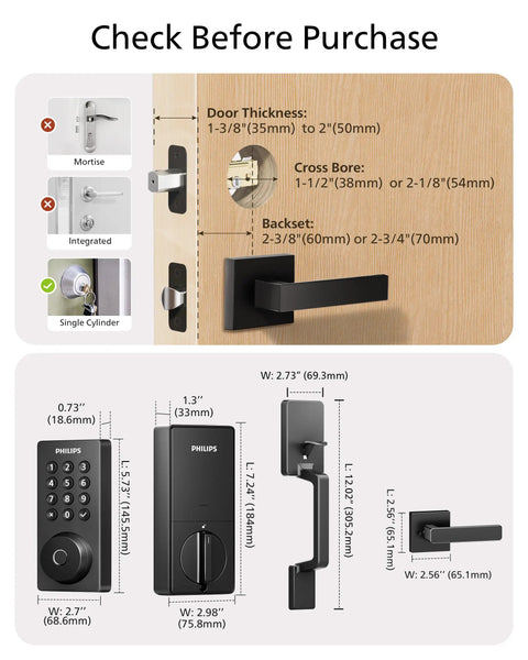 No Sweat Wireless Smart Front Door Lock Featuring Fingerprint Keyless Entry Deadbolt Smartphone App Control Auto Locking Latch Water Resistant Housing Quick Mount Hardware For Main Entry Door
