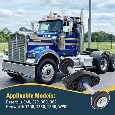 Exhaust Mount Bushing Kit For Peterbilt 348 379 388 389 And Kenworth T600 T680 T800 W900 with poly bushing displayed.
