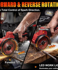 Badass 3 Inch Mini Circular Saw Featuring A Powerful 21V Brushless Motor And Cordless Cut Off Capability for forward and reverse rotation cutting.