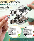 All In One Grommet Eyelet Pliers Kit For 3mm And 5mm Eyelets Includes 160 Metal Grommets And Case Heavy Duty Rivet Press Setter Tool close-up