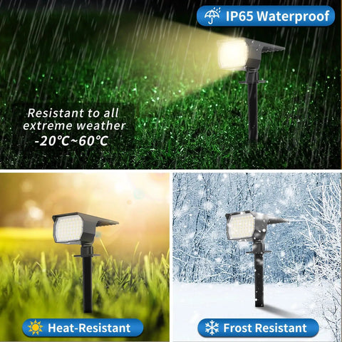 Heavy Duty Solar Spot Lights Outdoor Waterproof 12 Pack Warm White Landscape Illuminators Featuring 46 High Output Led Pods And Sick 800 Lumen Glow For Yard And Driveway Makeover Projects