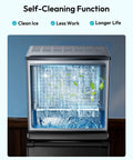 Game Changing Commercial Ice Maker That Smoothly Drops 400 Pounds Daily With Spacious 250 Pound Bin shows self-cleaning function.