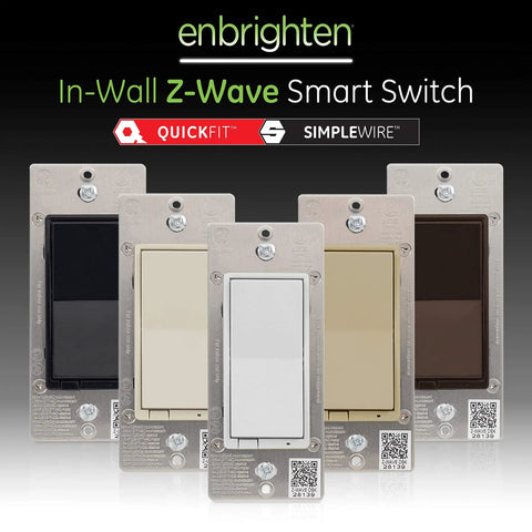 Z Wave Smart Rocker Light Switch Set With QuickFit And SimpleWire 3 Way display showing color options and features