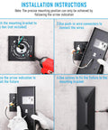 Installation instructions for Up And Down Dimmable LED Wall Light For Outdoor Use 100-277V IP65 Waterproof 14 Inch Slick Modern Porch Fixture 3000K Warm White CRI 90 Plus 10 To 100 Percent Dimming Ideal For Commercial Spaces Pack Of 2.