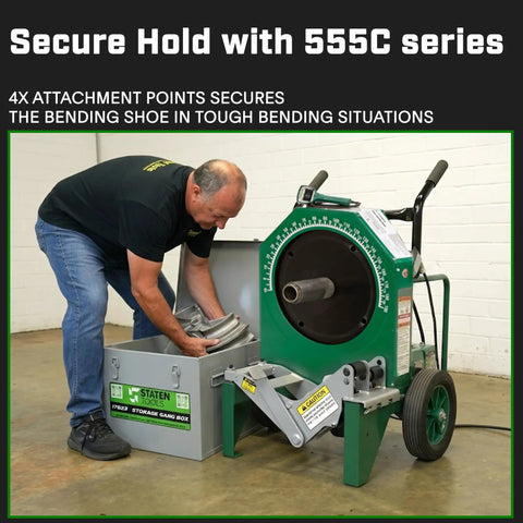 Hella Tough Steel Storage Gang Box For Electricians Measuring Twenty Two By Twenty Two By Eighteen Inches With Spring Loaded Hinges Compatible With Greenlee Current Knack Equipment, holding bending shoe.