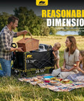 Family using Foldable Wagon Cart With Drop Down Tailgate For Groceries And Gear, Heavy Duty Utility Beach Cart With All Terrain Wheels, Ideal For Camping, Gardening, Shopping, Sport, And Dog Wagons in a park.