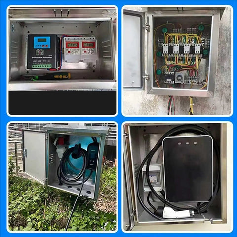 Outdoor Metal Junction Box Built Tough For Industrial Control Weatherproof Electrical Enclosure 20 By 24 By 10 Inch Wall Mounted 2mm Thick Heavy Duty Stainless Steel Box For Outdoor Use, open