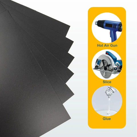 Four Pack Black Plastic Sheets 16 By 12 Inches Thick 0.04 Inch Flexible High Tensile Panels For DIY Projects Crafts Home Decor