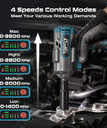 Impact Wrench 1500 Nm Brushless Cordless High Torque With Dual 4Ah Batteries, 4 Speed Settings, 3500 RPM, Half Inch Drive For Cars Trucks And Heavy Duty Truck Repairs used on engine bay