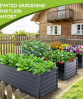 Heavy Duty Tall Raised Garden Bed 8 By 3 By 1.9 Feet Galvanized Steel Rustproof Planter Box Holds 341 Gallons Non Toxic For Veggies Flowers And Herbs Outdoor