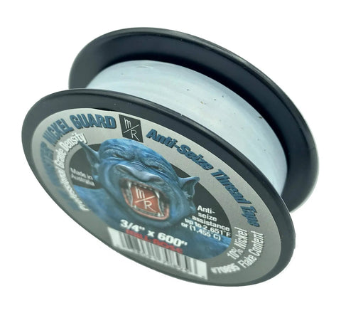 Single roll of Three Quarters Inch Nickel Guard Antiseize Thread Sealing Tape Pro Grade PTFE Nickel Blend High Temperature Silver