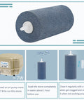 4 Inch Air Stone Cylinder For Larger Pumps Bubble Diffuser Release Tool For Buckets Fish Tanks Outdoor Garden Ponds And DWC Reservoirs 4 Pack Oxygenate Your Tank With Dense Micro Holes with instructions and air pump