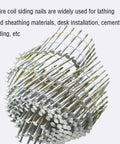 Built Tough Pro Grade Wire Coil Siding Nails 2-1/4 X 0.092 Ring Shank 15 Degree Full Round Head 3600 Count Hot Dipped Galvanized