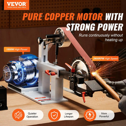 Top Shelf 72X2 Inch Belt Grinder And Sander With Variable Speed Vfd Controls 1500W 2Hp Motor for metalworking and knife making.