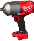 Pro Grade Two Piece Cordless Impact Wrench Set With One Half And Three Eighth Inch Drivers Killer Torque Brushless Motors close-up view of the wrench with ergonomic grip.
