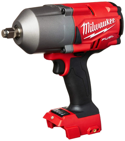 Pro Grade Two Piece Cordless Impact Wrench Set With One Half And Three Eighth Inch Drivers Killer Torque Brushless Motors close-up view of the wrench with ergonomic grip.