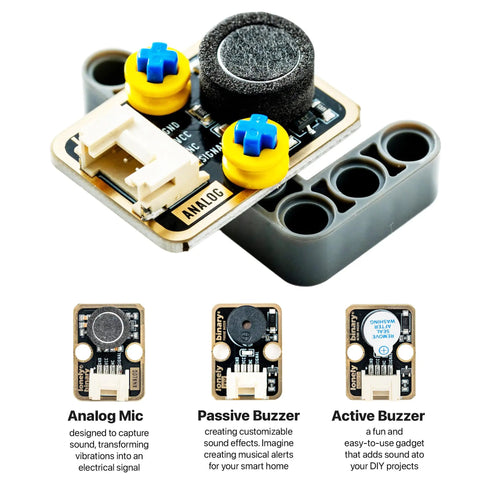 ESP32 S3 Starter Kit With 16MB Flash Development Board featuring analog mic, passive buzzer, and active buzzer for IoT projects.