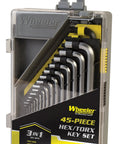 45 Piece SAE Metric Hex And Torx Key Set With Handy Storage Case for gunsmithing and firearm maintenance in packaging