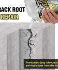 Heavy Duty Self Leveling Concrete Crack Filler With High Elasticity For Driveways, Walkways, And Patios, Waterproof Sealant and Caulking Glue being applied to cracked concrete surface.