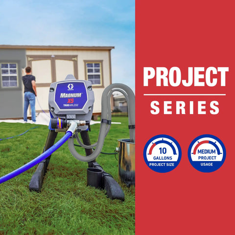Heavy Duty Airless Paint Sprayer For Interior And Exterior Tasks Featuring Fully Adjustable Pressure Control and Reliable Power in outdoor use.