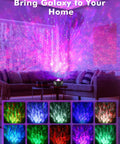 Star Projector Night Light With Bluetooth Speaker And App Control for bedroom decor, black finish, projects nebula and star fields.