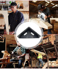 Heavy Duty Table Saw Crosscut Sled With Bevel Sliding Plate showcases precision cuts in a woodworking shop, demonstrating stability and accuracy.