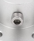 Motor Shaft Coupler With Aluminum Flange Connector And Key Lock Slot For No Slip Secure Power Transfer Through High Speed Turns And Rugged Terrain In Models For Great Torque And Durable All Weather Performance, close-up of hex screw and flange