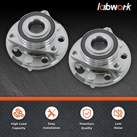 Two Pack Front Wheel Hub Bearings Replacement For Chevy Equinox Malibu GMC Terrain 2010 To 2017 Part 513288 Fits Buick