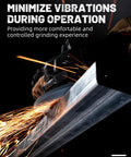 Heavy Duty Zirconia Flap Discs 40 Grit 4.5 Angle Grinder Wheels Type 27 in action minimizing vibrations during operation.