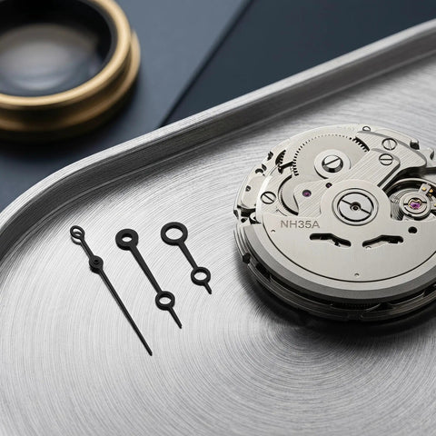 Metal Watch Hands Set Compatible With NH35 364R 7S Movements Replacement Parts Upgrade Kit For Horology Enthusiasts in black