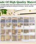480 Pcs M2 M2 5 M3 Motherboard Standoffs And Screws And Nuts Kit With Dead Nut Tight Brass Spacers organized in a clear storage tray.