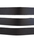 Black Leather Drawer Pulls 2 Piece Set Measuring 7 7/8 By 1 1/2 Inches Leather Handles For Cabinets And Dressers with metallic accents.