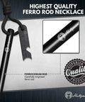 Ferro Rod Fire Starter Kit With Paracord And Scraper, 6 Inch Long, Half Inch Diameter Ferrocerium Rod, G10 Handle