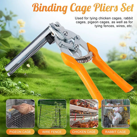 Type M Nail Ring Pliers With 3600 Clips Hog Ring Pliers For Fencing And Upholstery Diy Projects All In One Pro Grade Heavy Duty Tool Kit For Wire Cages And Panels Fastening And Repair