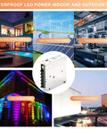 Rock Solid 35W Switching Power Supply for 24V indoor and outdoor LED lighting, featuring durable waterproof design and efficiency.