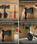 Assembly instructions for Heavy Duty Workhorse 4 Inch Galvanized Steel Gate Wheels With Locking Foot Brake Black 2 Pack.