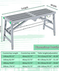 Dimensions of Heavy Duty Folding Scaffold Tower With Adjustable Height And Non Slip Deck Built Like A Tank for work tasks.