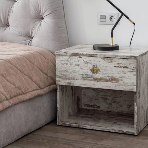 Rustic nightstand with Set Of 6 Vintage Gold Zinc Bee Shape Cabinet Knobs For Doors Drawers And Dressers In Antique European Style