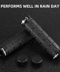 Double Lock On Bike Handlebar Grips Non Slip Comfort For Mountain Bike BMX Scooter Beach Cruiser And Folding Bike in rain, black.