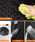 Go To Dog Car Seat Cover For Backseat Waterproof Bench Protector For Cars Trucks And SUVs Non Slip Easy Clean Black