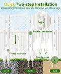 Outdoor Privacy Fence Kit With Four Lattice Panels For Yard And Patio Off White Resin Screen installation guide