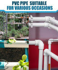 Four Pcs One Half Inch PVC Pipe Sixteen Inch Long SCH40 White For Home DIY Projects Garden Greenhouse Farm And Workshop