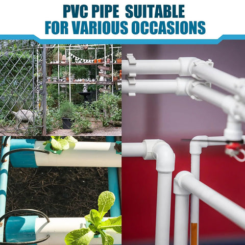 Four Pcs One Half Inch PVC Pipe Sixteen Inch Long SCH40 White For Home DIY Projects Garden Greenhouse Farm And Workshop